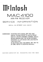 McIntosh MAC-4100 - Service manual-2 